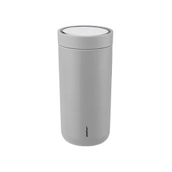 STELTON To Go Click Thermobecher in Soft Light Grey 400 ml